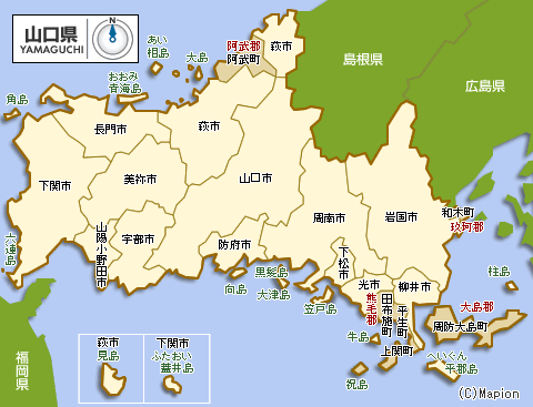 山口県地図